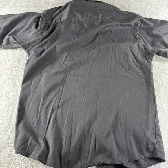 Vintage Big Mac Made in USA Medium 15/15.5 Gray Button Up Short Sleeve Shirt - Picture 6 of 7